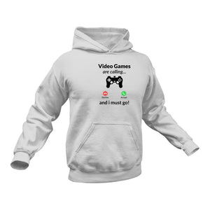 Video Games Are Calling And I Must Go In Black Hoodie - Ideal Gift For a Birthday or Christmas