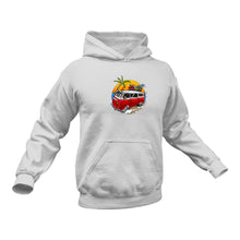 Load image into Gallery viewer, VW Van with Surfboard Against Sunset Hoodie Birthday Gift Idea or Christmas Present
