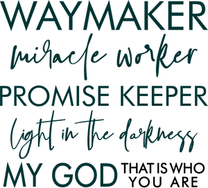 Waymaker Miracle Worker Christian Hoodie - Birthday Gift or Christmas Present Idea