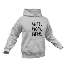 Load image into Gallery viewer, Wife. Mom. Biker. Hoodie . Best Birthday Gift or Christmas Present
