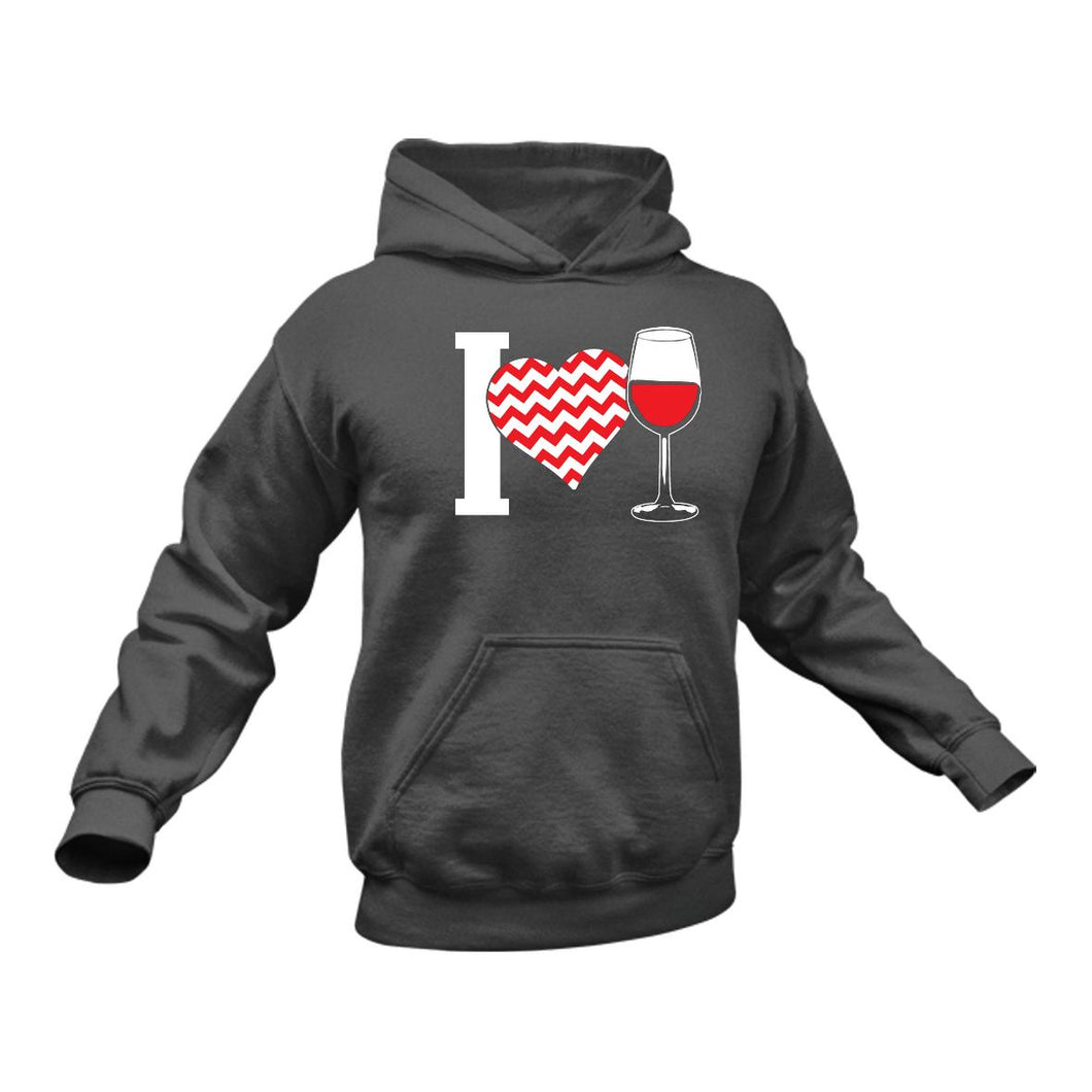 I Love Wine Hoodie - Funny Gift Idea