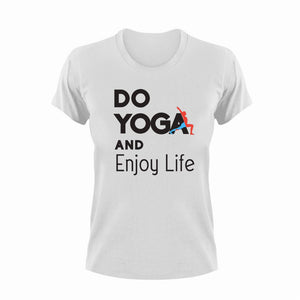 Do yoga and enjoy life T-Shirthappiness, happy, Ladies, life, Mens, Unisex, yoga