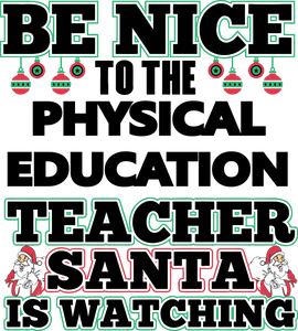 Be Nice to the Physical Education Teacher Santa is Watching Hoodie