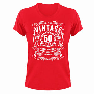 Vintage 50 Years Old 1974 Birthday T-Shirt
