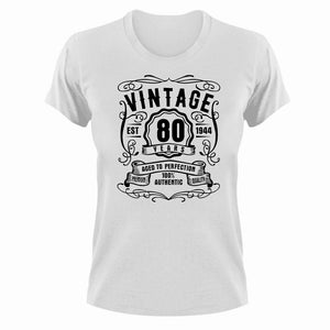 Vintage 80 Years Old 1944 Birthday T-Shirt