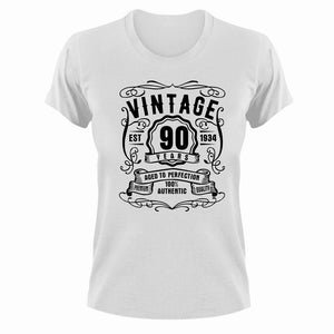 Vintage 90 Years Old 1934 Birthday T-Shirt