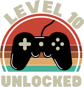 Level 10 unlocked Birthday T-shirtbirthday, boy, gamer, girl, kids, neice, nephew