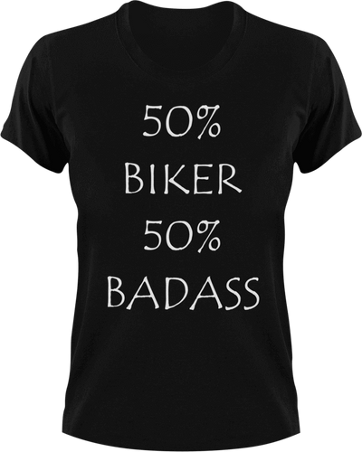 Badass Biker T-Shirt50% 50%, badass, biker, Ladies, Mens, motorcycles, Unisex