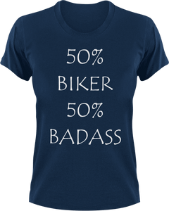 Badass Biker T-Shirt50% 50%, badass, biker, Ladies, Mens, motorcycles, Unisex