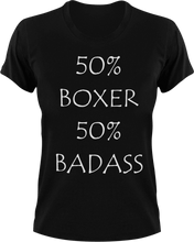 Load image into Gallery viewer, Badass Boxer T-Shirt50% 50%, badass, boxer, boxing, Ladies, Mens, sport, Unisex
