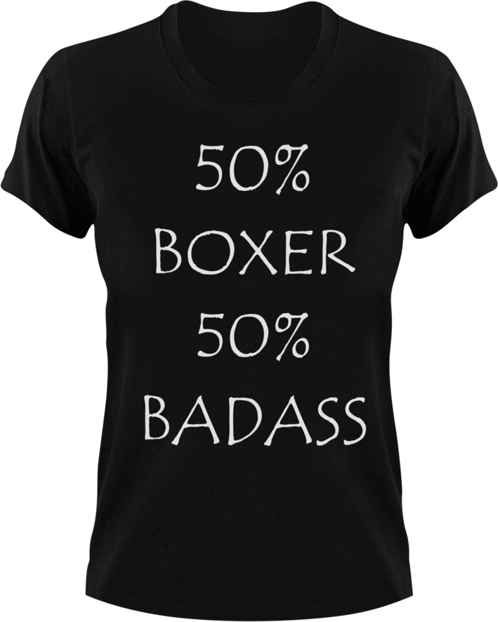 Badass Boxer T-Shirt50% 50%, badass, boxer, boxing, Ladies, Mens, sport, Unisex