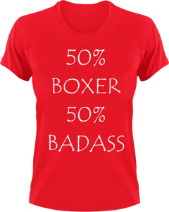 Badass Boxer T-Shirt50% 50%, badass, boxer, boxing, Ladies, Mens, sport, Unisex