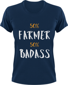 Badass Farmer T-Shirt50% 50%, badass, farmer, farming, Ladies, Mens, Unisex