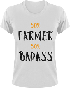 Badass Farmer T-Shirt50% 50%, badass, farmer, farming, Ladies, Mens, Unisex