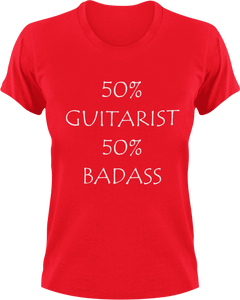 Badass Guitarist T-Shirt50% 50%, badass, country, guitar, Ladies, Mens, music, rock, Unisex