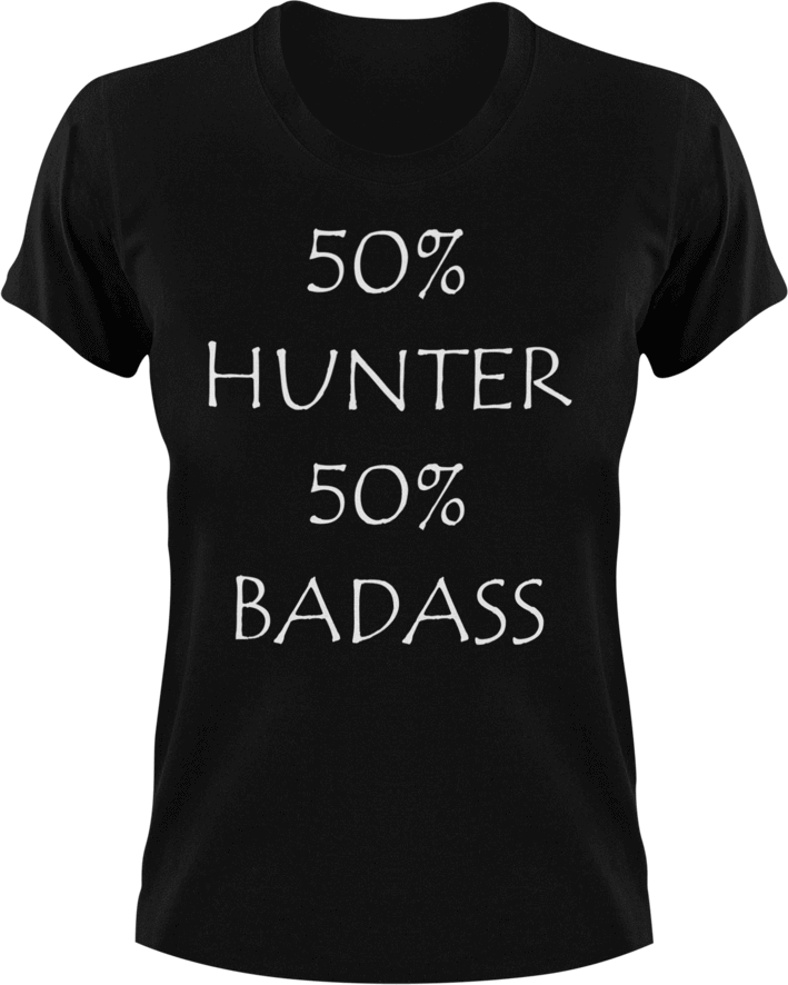 Badass Hunter T-Shirt50% 50%, Adventure, badass, camping, hunt, hunter, hunting, job, Ladies, Mens, sport, Unisex