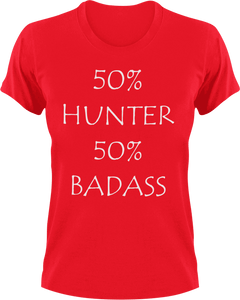 Badass Hunter T-Shirt50% 50%, Adventure, badass, camping, hunt, hunter, hunting, job, Ladies, Mens, sport, Unisex
