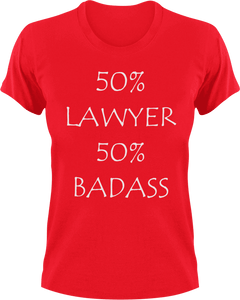 Badass Lawyer T-Shirt50% 50%, badass, job, Ladies, law, lawyer, Mens, Unisex