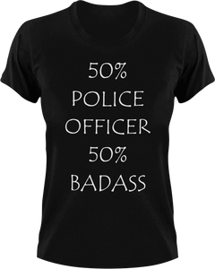 Badass Police Officer T-Shirt50% 50%, badass, job, Ladies, Mens, police, Police Dog, Police Officer, Unisex