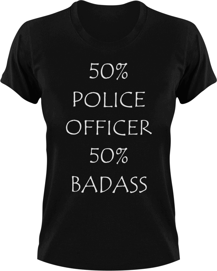 Badass Police Officer T-Shirt50% 50%, badass, job, Ladies, Mens, police, Police Dog, Police Officer, Unisex