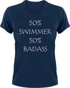 Badass Swimmer T-Shirt50% 50%, badass, Ladies, Mens, sport, swim, swimmer, swimming, Unisex