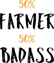 Load image into Gallery viewer, Badass Farmer T-Shirt50% 50%, badass, farmer, farming, Ladies, Mens, Unisex
