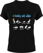 Load image into Gallery viewer, 7 deadly cat sins T-Shirtcat, Ladies, Mens, pets, Unisex
