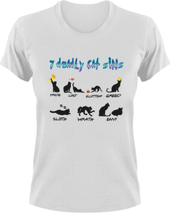 7 deadly cat sins T-Shirtcat, Ladies, Mens, pets, Unisex