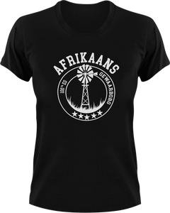 Afrikaans 100% Eg Gewaarborg Afrikaans T-Shirtafrikaans, Ladies, Mens, Unisex, windmill, windpomp