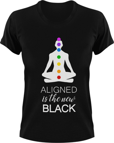 Aligned is the new black T-ShirtLadies, meditation, Mens, Unisex, yoga