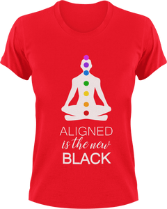 Aligned is the new black T-ShirtLadies, meditation, Mens, Unisex, yoga
