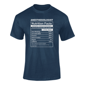 Anesthesiologist Nutrition Facts Funny T-ShirtAnesthesiologist, funny, Ladies, medical, Mens, Nutrition Facts, Unisex