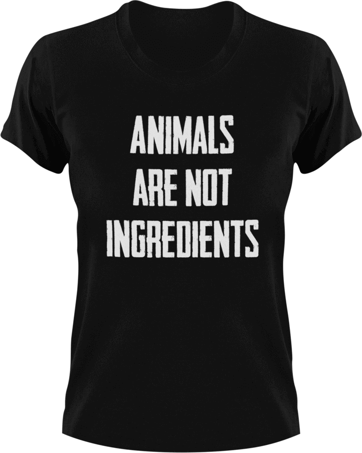 Animals are not ingredients Vegan T-Shirtanimals, Ladies, Mens, Unisex, Vegan