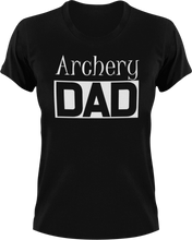 Load image into Gallery viewer, Archery DAD T-Shirtarcher, archery, Awesome, cool dad, dad, Ladies, Mens, sport, Unisex
