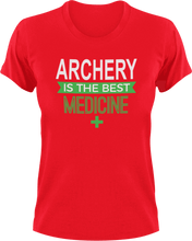 Load image into Gallery viewer, Archery is the best medicine T-Shirtarcher, archery, Ladies, medicine, Mens, sport, the best medicine, Unisex
