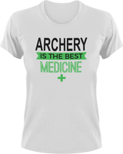 Load image into Gallery viewer, Archery is the best medicine T-Shirtarcher, archery, Ladies, medicine, Mens, sport, the best medicine, Unisex
