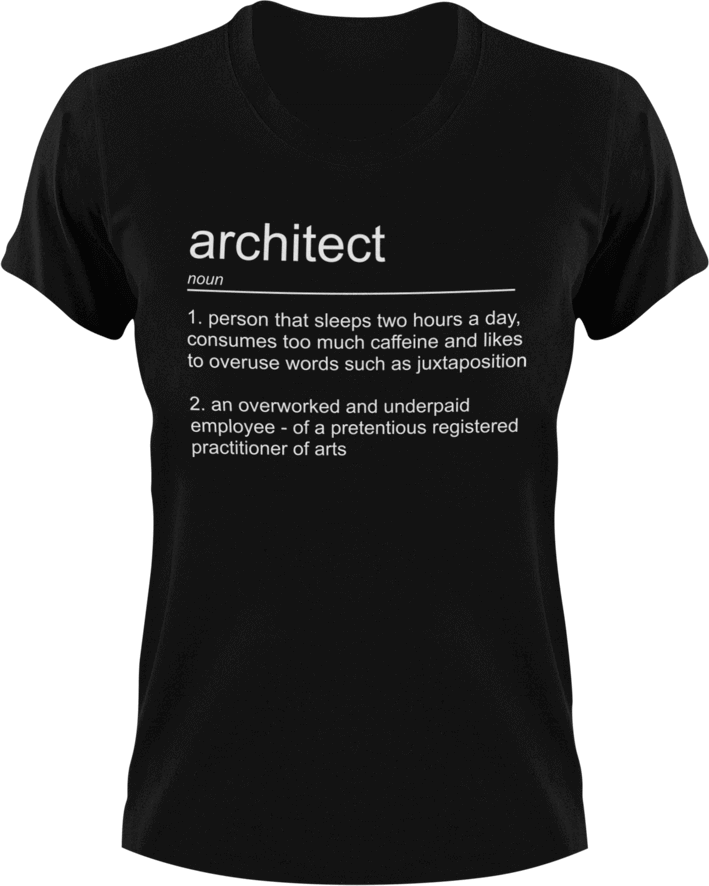 Architect T-Shirtarchitect, job, Ladies, Mens, noun, Unisex
