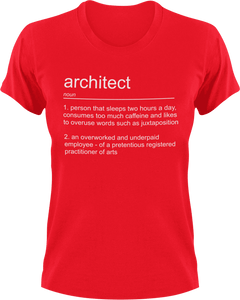 Architect T-Shirtarchitect, job, Ladies, Mens, noun, Unisex