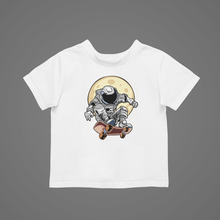 Load image into Gallery viewer, Astronaut On Skateboard Kids T-Shirtastronaut, boy, dog, girl, kids, neice, nephew
