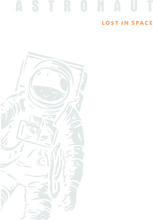 Load image into Gallery viewer, Astronaut lost in space in text with lost in space astronaut design in white
