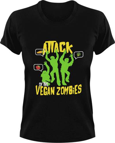 Attack of the Vegan Zombies T-ShirtHalloween, Ladies, Mens, Unisex, Vegan, zombie