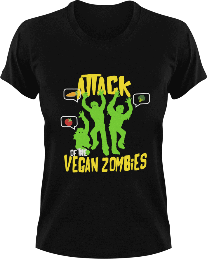 Attack of the Vegan Zombies T-ShirtHalloween, Ladies, Mens, Unisex, Vegan, zombie