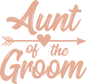 Aunt of the groom with arrow through a heart design 