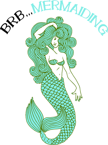 BRB mermaiding T-Shirtfantasy, Ladies, Mens, mermaid, Unisex