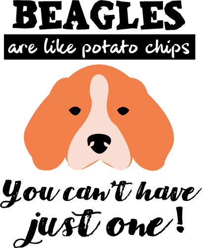 Beagles Are Like Potato Chips Dog T-Shirtbeagle, dog, dogs, Ladies, Mens, pets, potato chips, Unisex