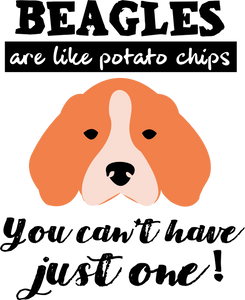 Beagles Are Like Potato Chips Dog T-Shirtbeagle, dog, dogs, Ladies, Mens, pets, potato chips, Unisex