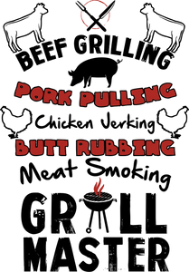 Beef Grilling Pork Pulling Chicken Jerking Grill Master Barbecuing T-Shirtbarbeque, BBQ, Braai, Grilling, Ladies, Mens, Unisex