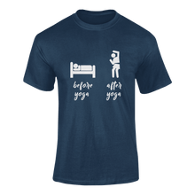 Load image into Gallery viewer, Before Yoga After Yoga Funny T-Shirtaerial yoga, funny, hot yoga, Ladies, Mens, Unisex, yoga
