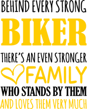 Load image into Gallery viewer, Strong Biker T-ShirtBehind every, bike, biker, biking, family, Ladies, Mens, strong, Unisex
