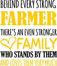 Load image into Gallery viewer, Strong Farmer T-Shirtanimals, Behind every, family, farm, farmer, farming, Ladies, Mens, strong, Unisex
